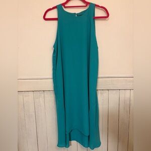 Elegant Teal Sleeveless Dress